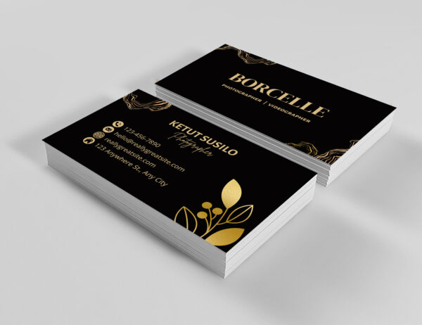 Gold Filing Card, 350 gsm Paper , Front Back 4 Color Printing , Matt Lamination, with Gold Foiling